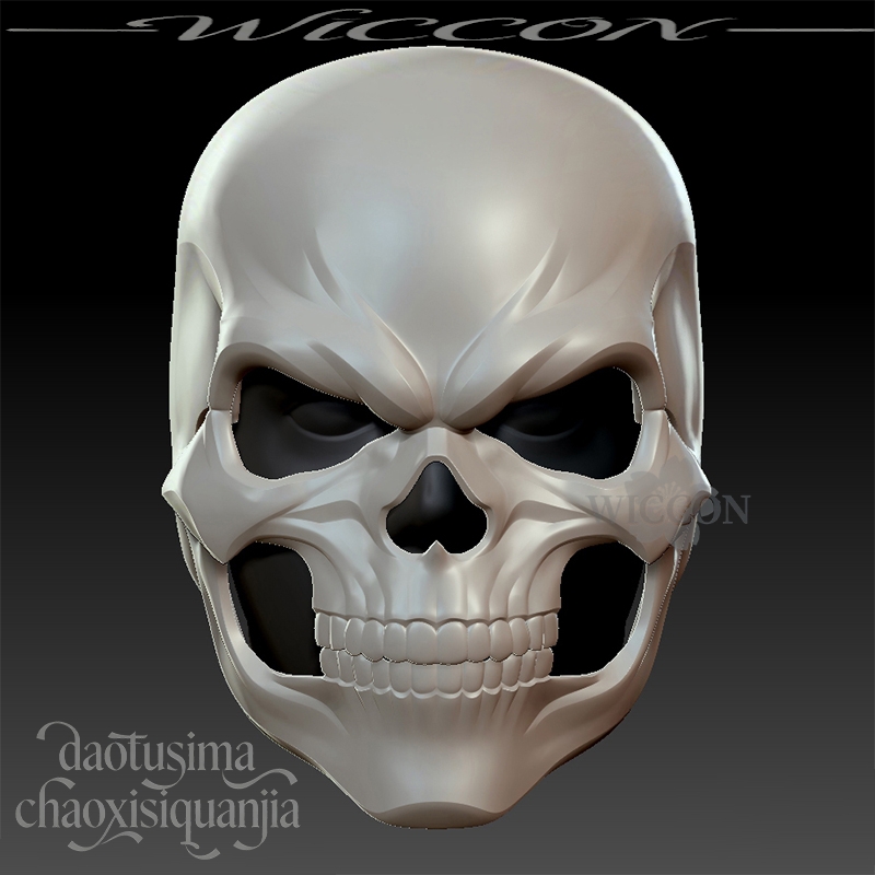 3D Printing Mask - 3D-gedruckte Schädelhelm-Maske aus Polylactid-Säure, Punk-Horror-Kopfbedeckung, Cosplay-Requisite