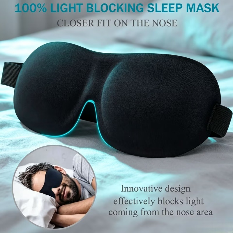 3D Printing Mask - 3D-Schlafmaske Augenbinde 2 Stück Schlafhilfe Weiche