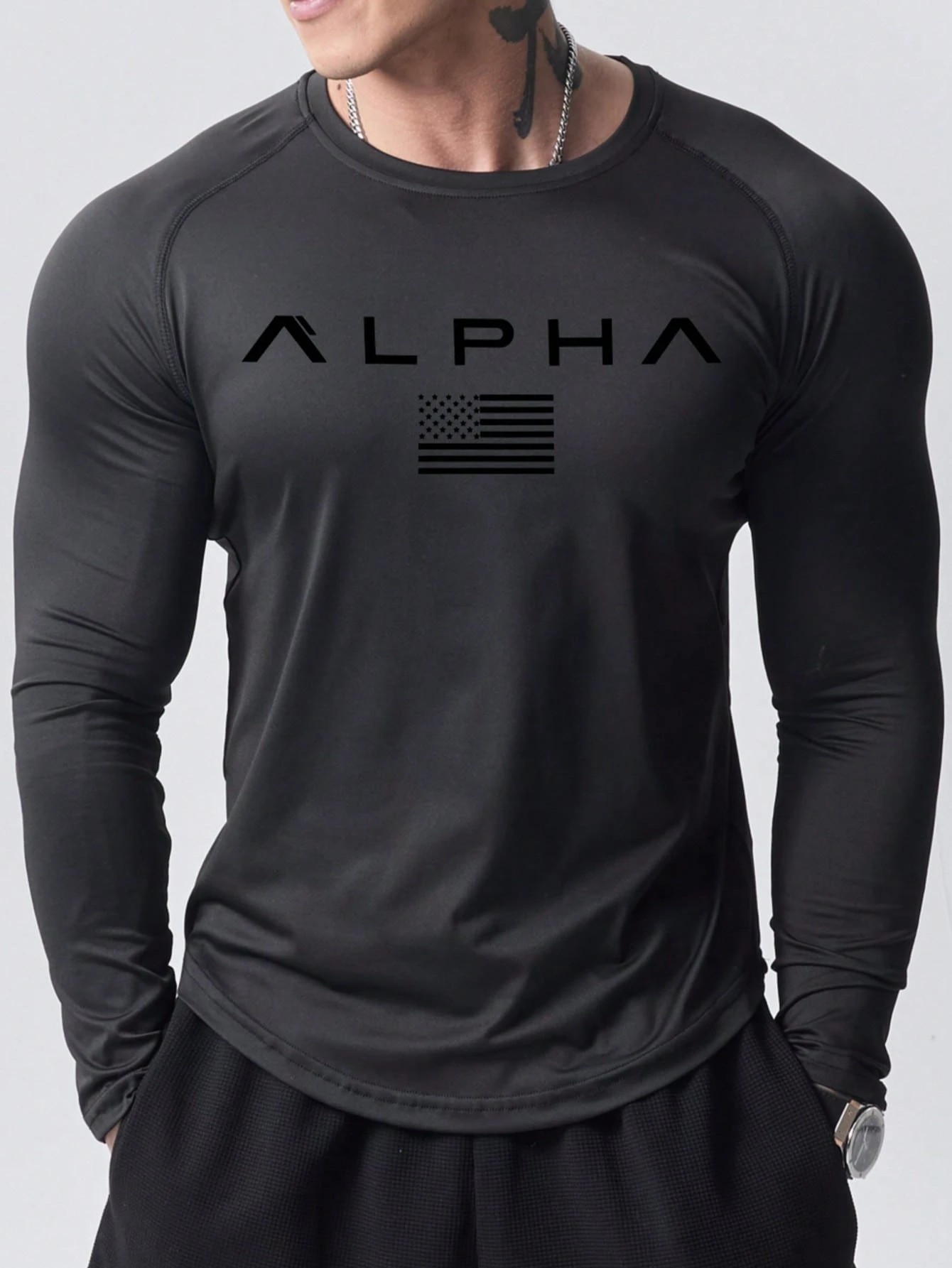 3D Printing Custom - Neues Herren-Langarm-T-Shirt für Frühling und Herbst