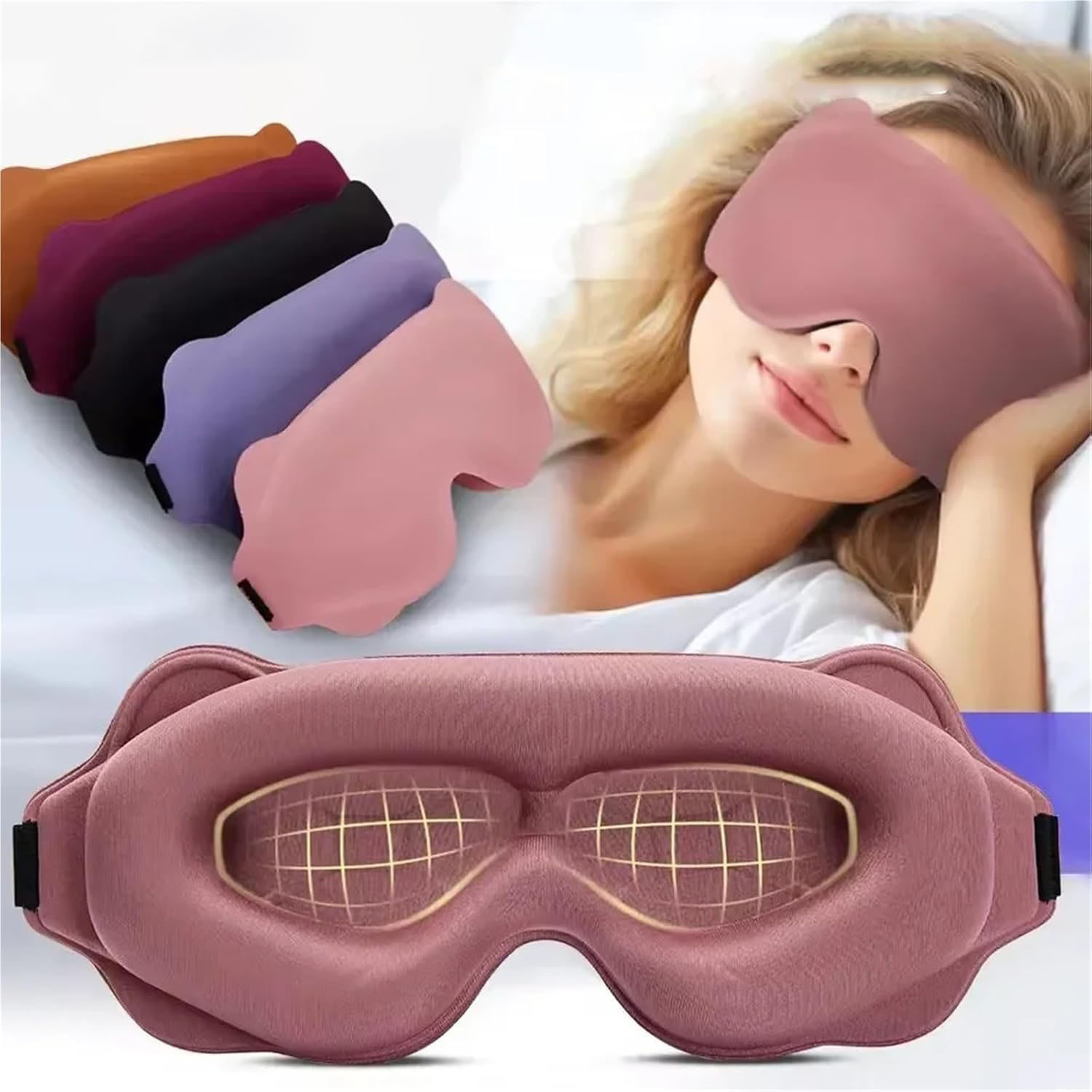 3D Printing Mask - 3D-Schlafmaske, Lichtblockierende Schlafmaske für die Augen,