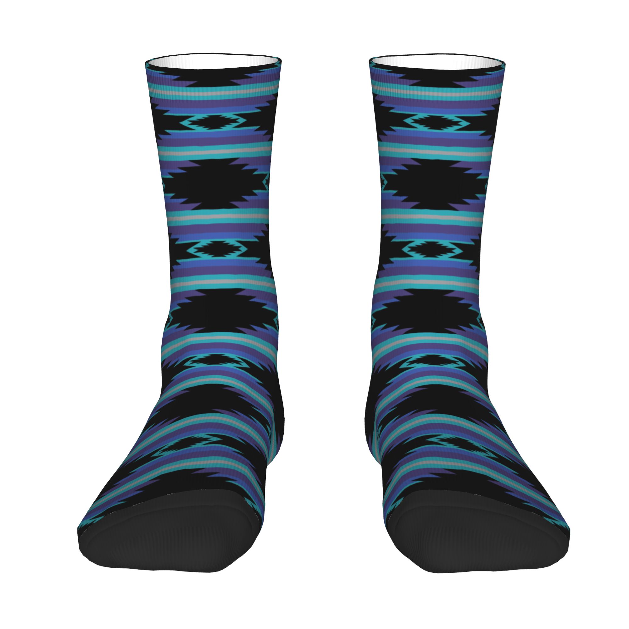 3D Printing Custom - Individuelle, farbenfrohe Herrensocken mit Azteken-, Südwest-
