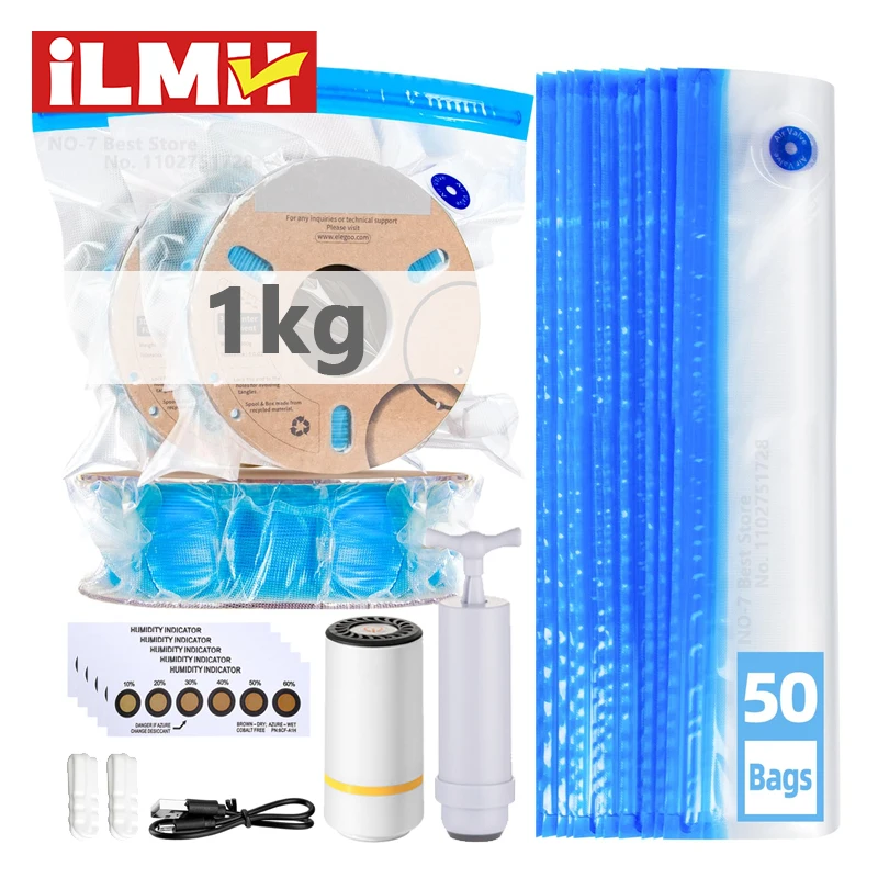 3D Printing Bambu Lab - 3D-Drucker-Filament-Vakuumbeutel mit wiederaufladbarer elektrischer USB-Luftpumpe, Vakuumabdichtung