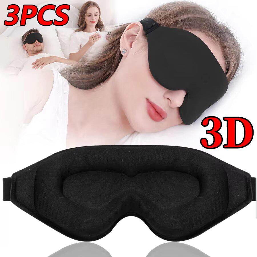 3D Printing Mask - 3er-Set 3D-Memory-Schaum Schlafmaske – Weiche, lichtdichte