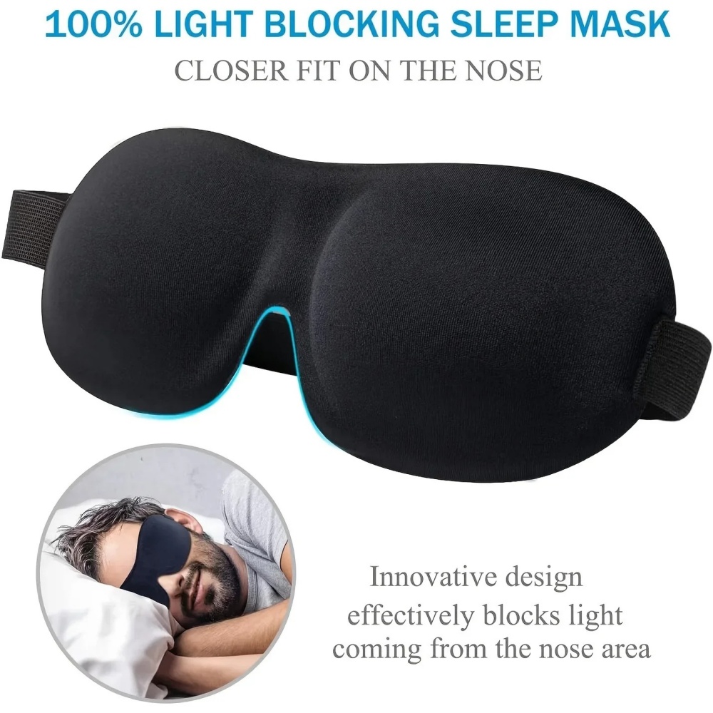 3D Printing Mask - 3D Schlafmaske Augenbinde Schlafhilfe Weiche Memory-Schaum