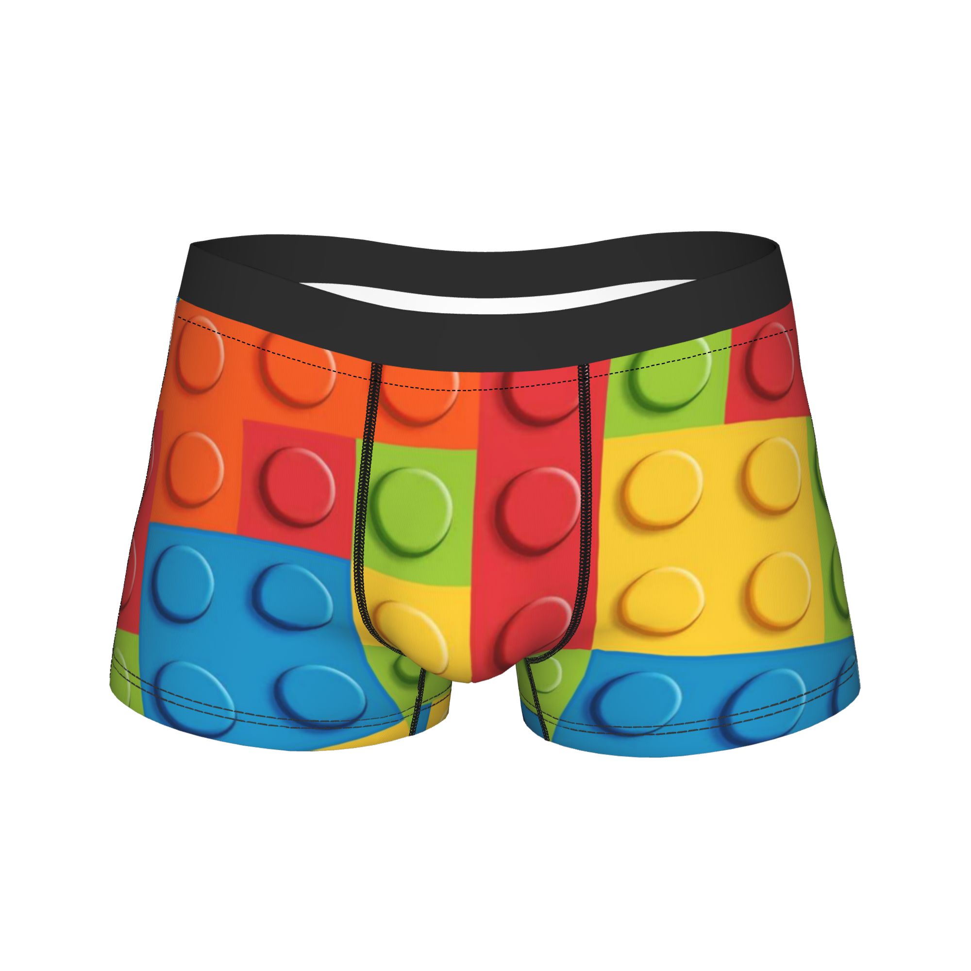 3D Printing Lego Bricks - Bunte Bausteinmuster-Textur 3D-Beutel Unterwäsche Qualitäts-Shorts Slips