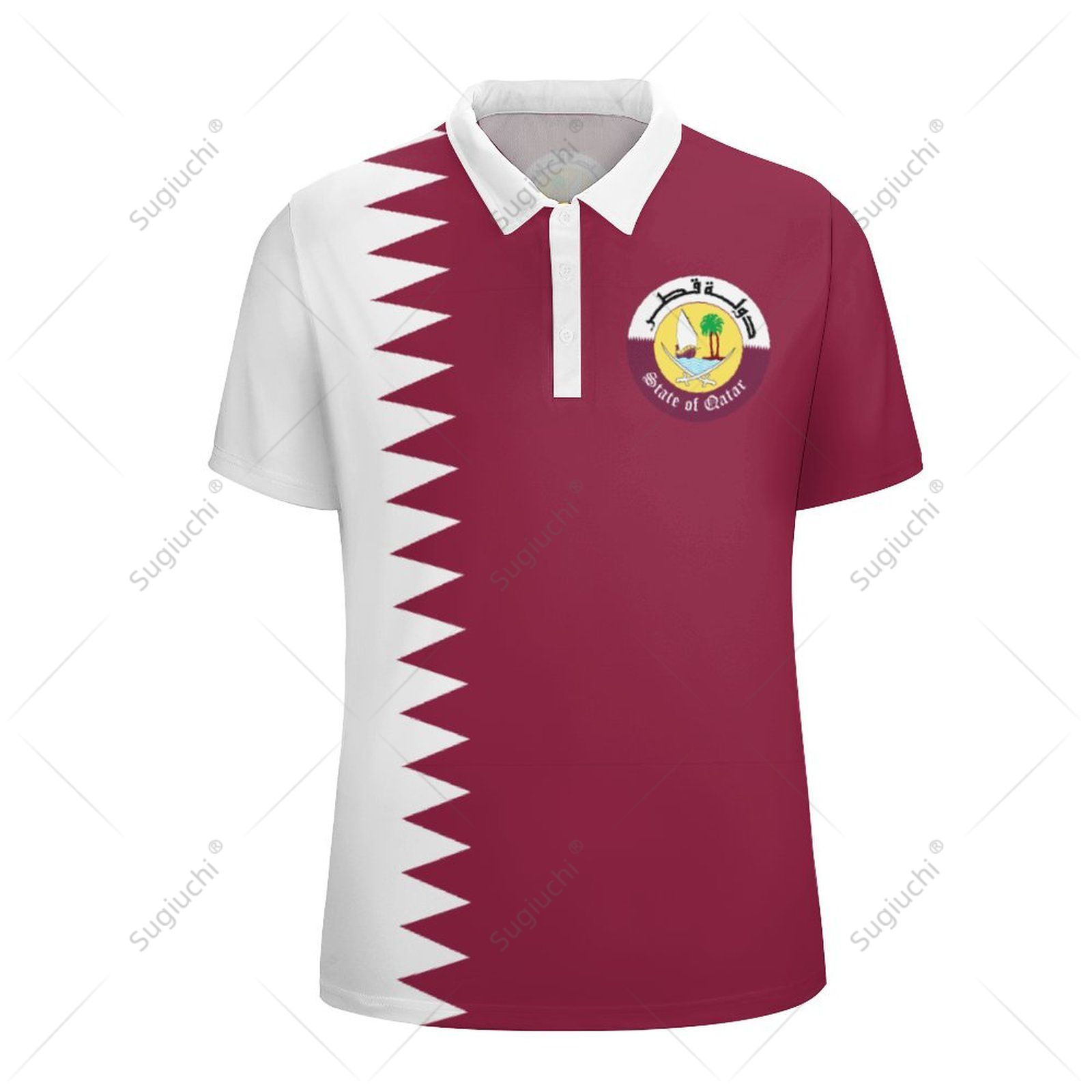 Unisex Poloshirt Katar-Flagge  – 3D Printing Qatar Bewertung und Preis