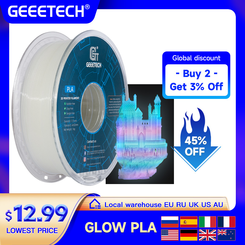 GEEETECH Leuchtendes PLA 1,75m – 3D Printing Nylon Bewertung und Preis